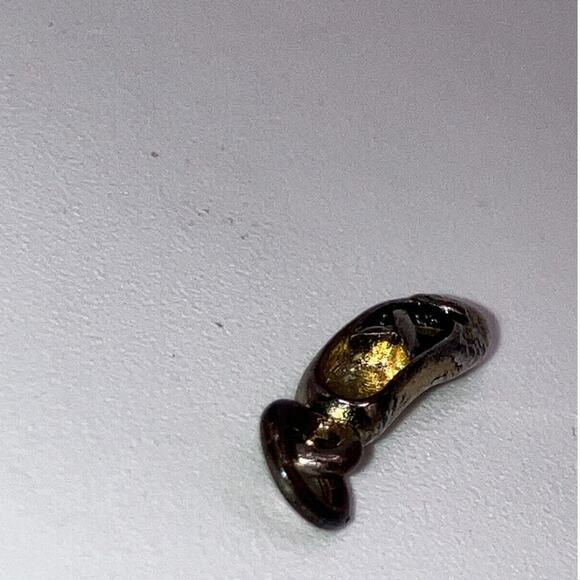 Vintage Tiny Sterling Silver Ballet Shoe Slipper Charm 7/8" Pendant! - Picture 5 of 9